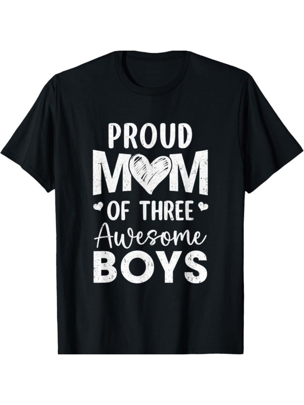 Proud Mom of 3 Boys - Soft Cotton T-Shirt for Men & Women | Perfect Mother's Day, Christmas, Halloween, Thanksgiving Gift | Comfortable Black Short Sleeve Tee for Casual Wear