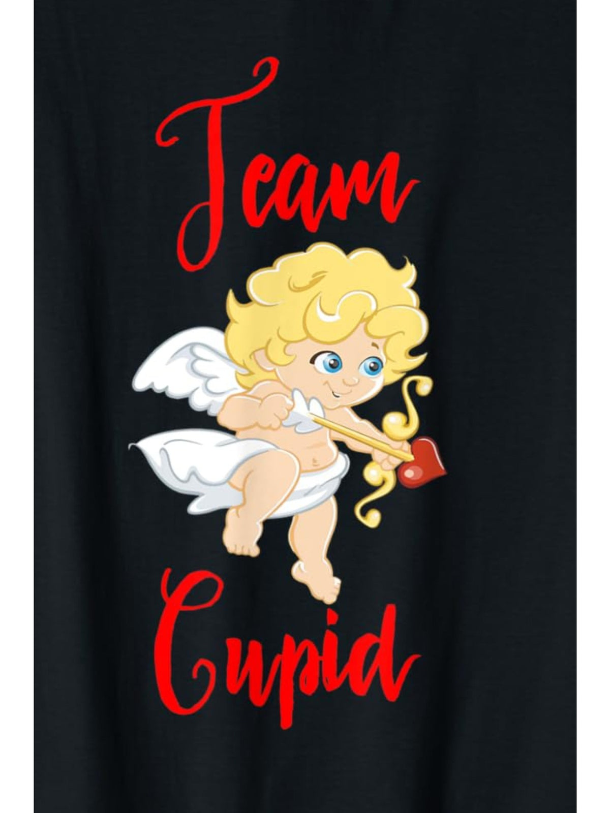 Men's "Team Cupid" Valentine's Day T-Shirt - Soft 100% Cotton, Casual & Comfortable Short-Sleeve Tee with Playful Angel Graphic, Ideal for Casual Attire & Gifts, Cute T Shirts