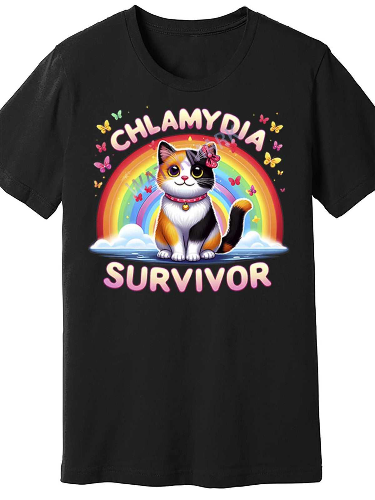 Chlamydia Survivor Sarcastic Ironic Inappropriate 70032 funny Men'S Short Sleeve T-shirt black TT4
