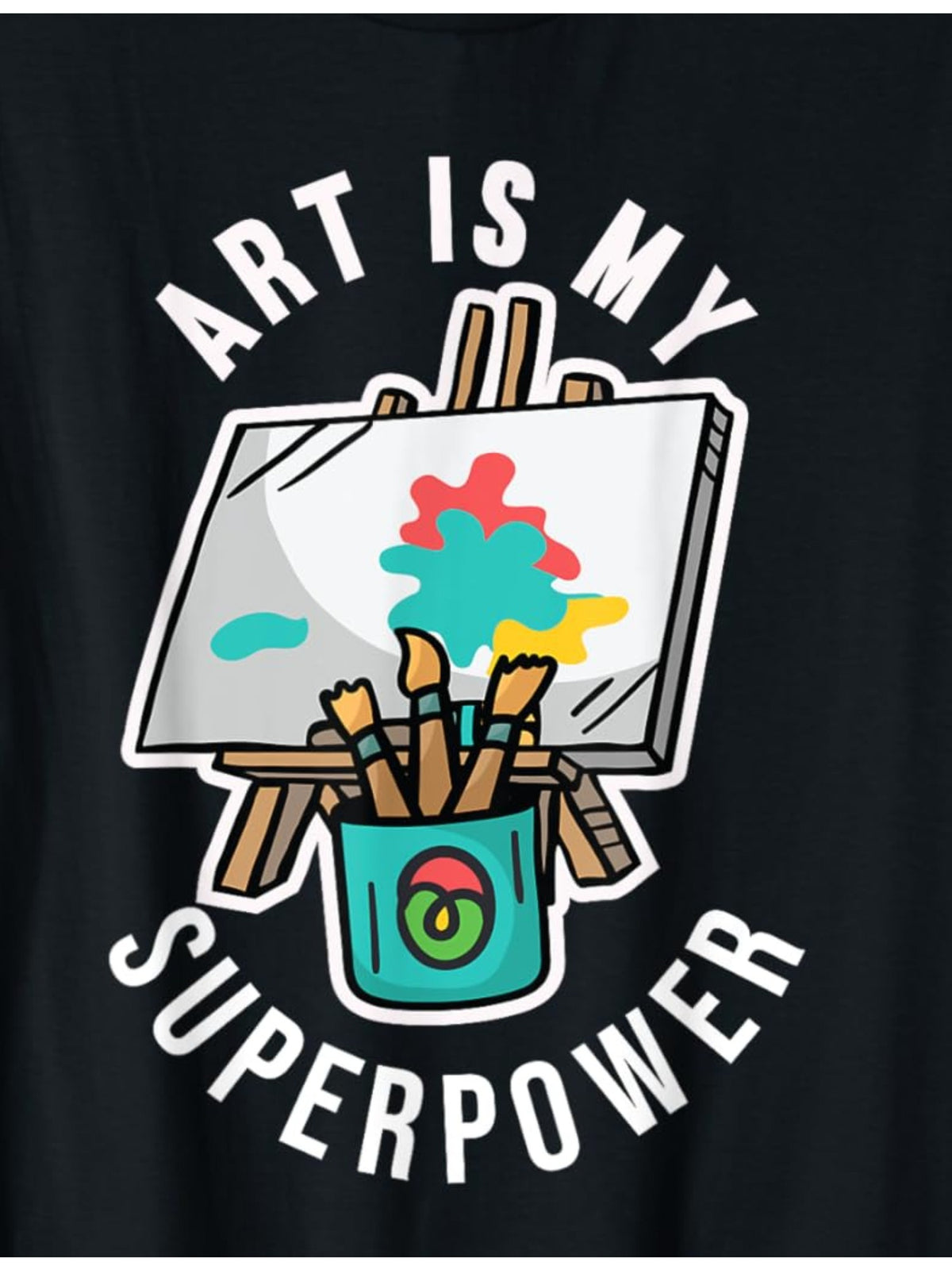 Art Is My Superpower Painter Art Paint Palette Sketching Retro Trendy Printed T-shirt, Men'S Casual and Comfortable T-shirt Summer, Men'S Short-sleeved Top for Everyday Activities Birthday Gift Valentine'S Day Gift to Men