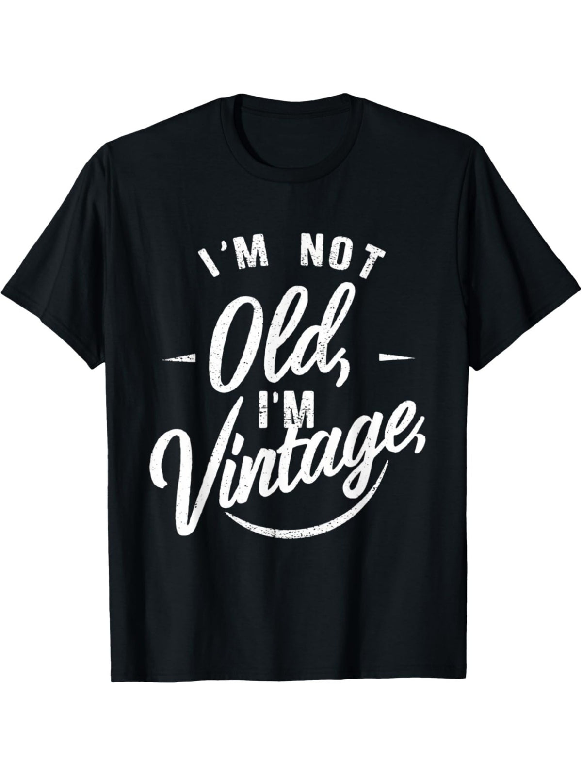 Men's "I'm Not Old, I'm Vintage" Humorous T-Shirt - Retro Casual Style, 100% Cotton, Comfortable Short-Sleeve Crewneck, Ideal for Casual Attire & Gifts