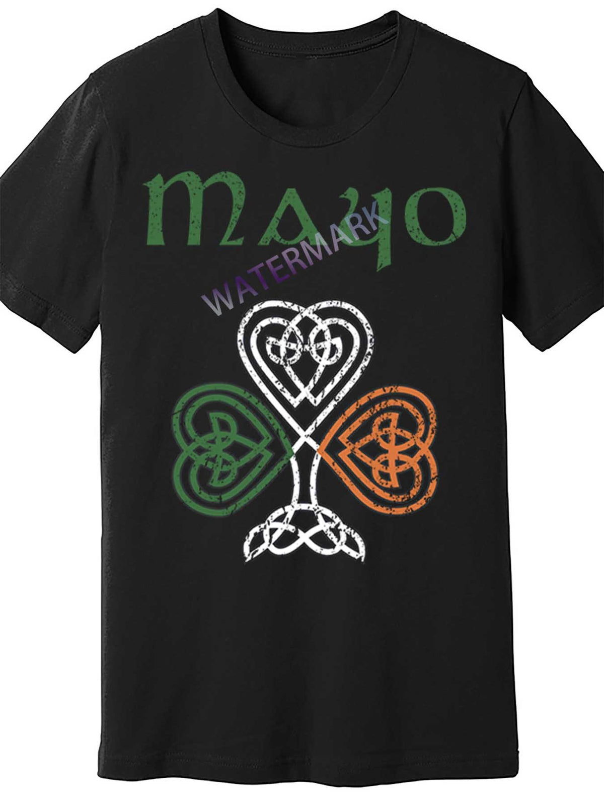 County Mayo Shamrock Ireland Flag Craic And Ceol Gift funny Men'S Short Sleeve T-shirt black TT4