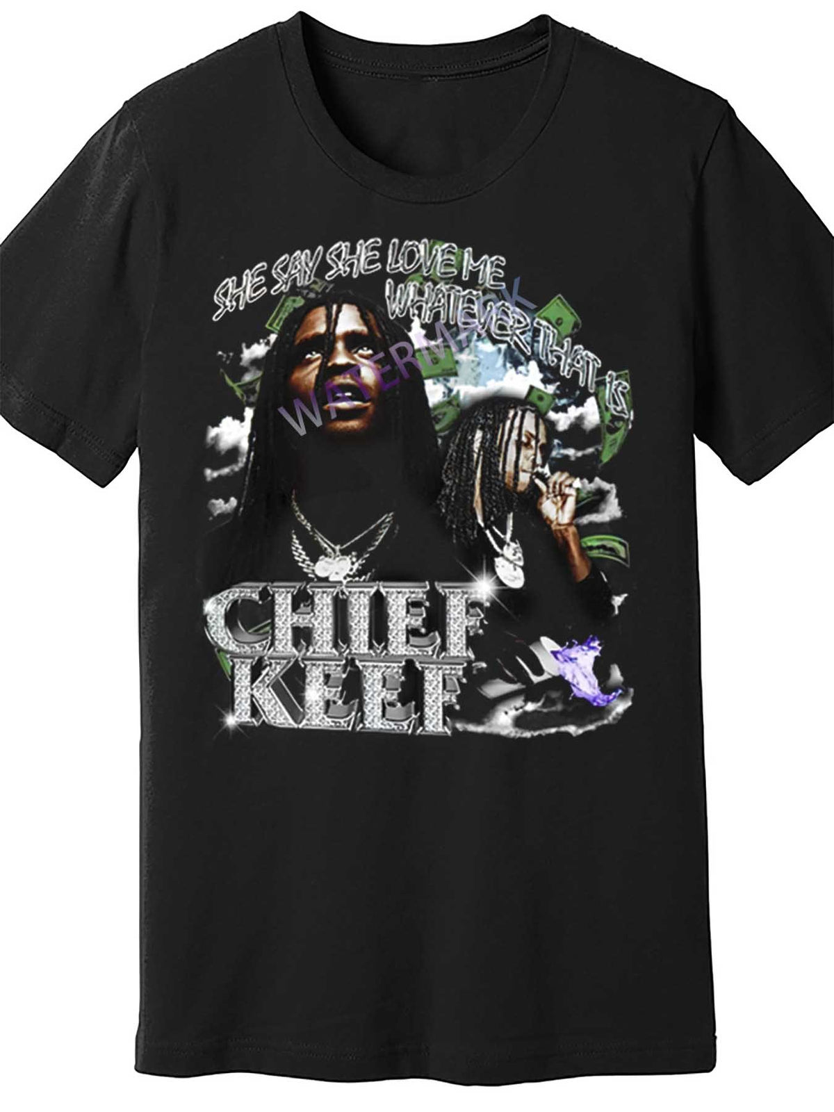 Chief Keef Rap Tee T-Shirt 1424876 funny Men'S Short Sleeve T-shirt black PR