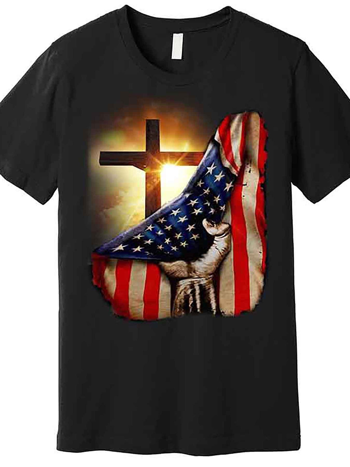 American Patriotic Flag Premium T-Shirt 228439 funny Men’s Short Sleeve Graphic T-shirt Collection black AA