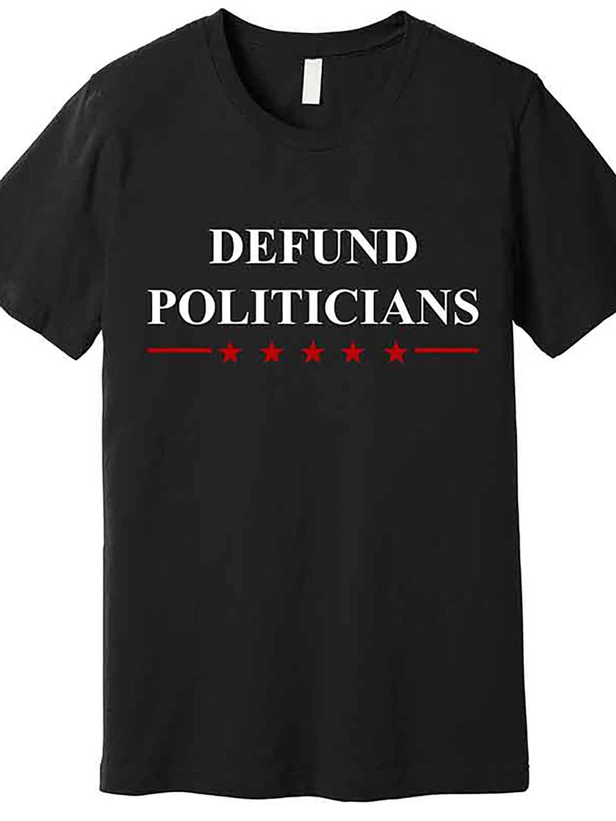 Defund Politicians Simple Logo Premium T-Shirt 228838 funny Men'S Short Sleeve Graphic T-shirt Collection black AA