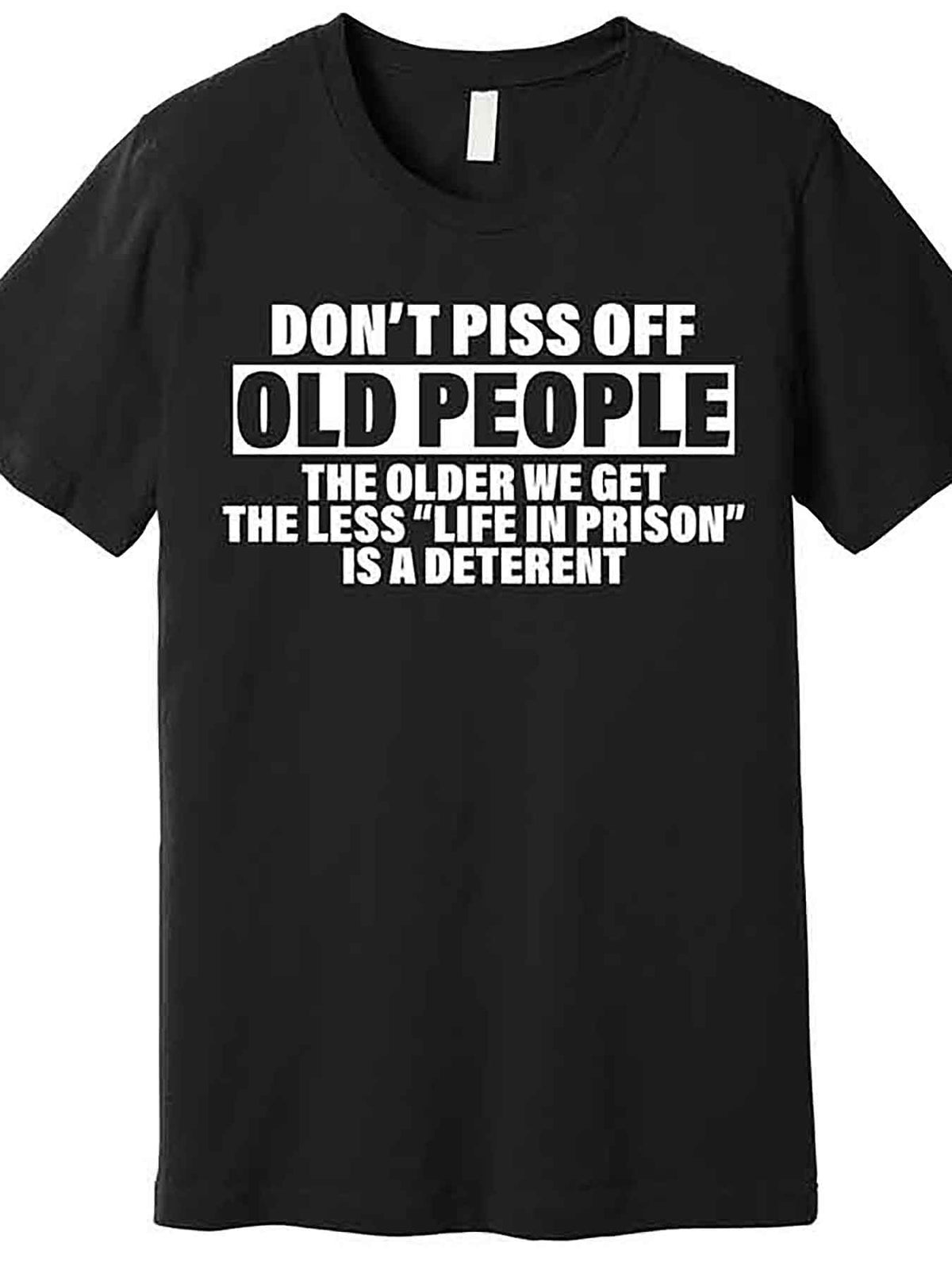Dont Piss Off Old People Funny Premium T-Shirt 230661 funny Men'S Short Sleeve Graphic T-shirt Collection black AA