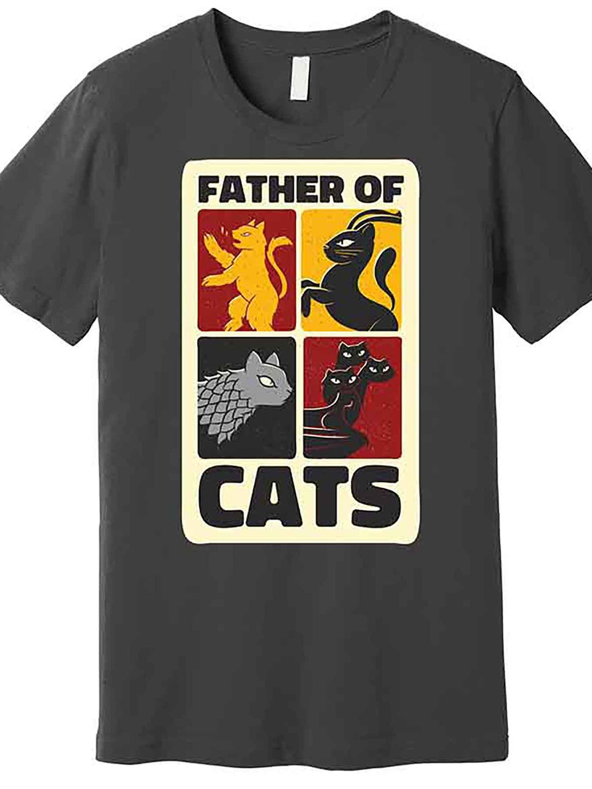 Father Of Cats Funny Premium T-Shirt 228908 funny Men'S Short Sleeve Graphic T-shirt Collection black AA