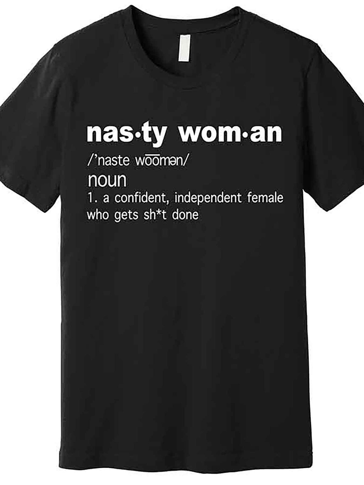 Funny Nasty Woman Definition Premium T-Shirt 226738 funny Men'S Short Sleeve Graphic T-shirt Collection black AA
