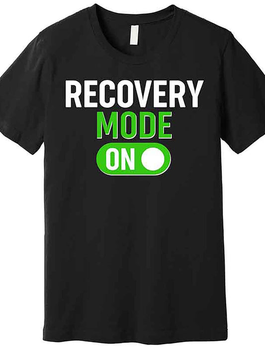 Funny Recovery Mode On Premium T-Shirt 226735 funny Men'S Short Sleeve Graphic T-shirt Collection black AA