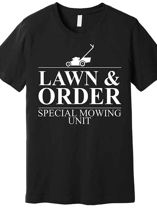 Lawn &amp; Order Special Mowing Unit Premium T-Shirt 228860 funny Men'S Short Sleeve Graphic T-shirt Collection black AA