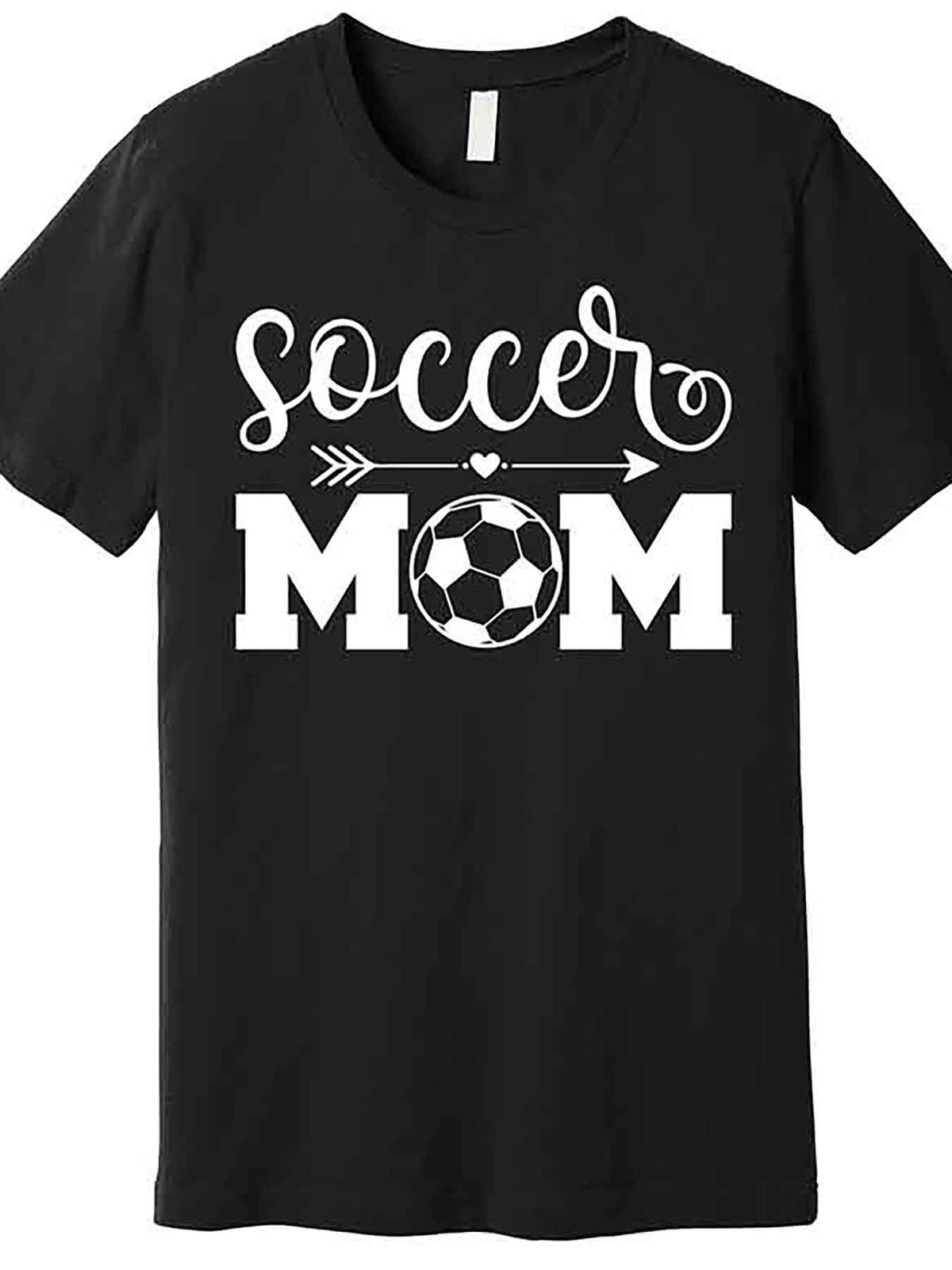 Soccer Mom Graphic T-Shirt - Funny Men’s Short Sleeve Black Cotton Tee with Soccer Ball Design, Casual Round Neck, Machine Washable