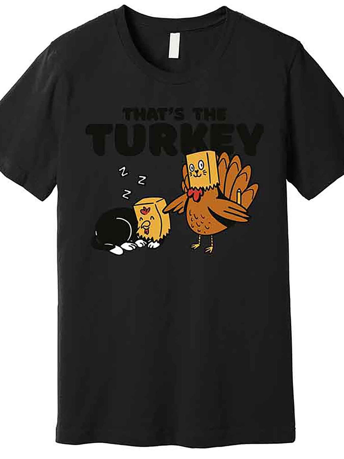 Thats The Turkey Funny Thanksgiving Cat Premium T-Shirt 228339 funny Men'S Short Sleeve Graphic T-shirt Collection black AA