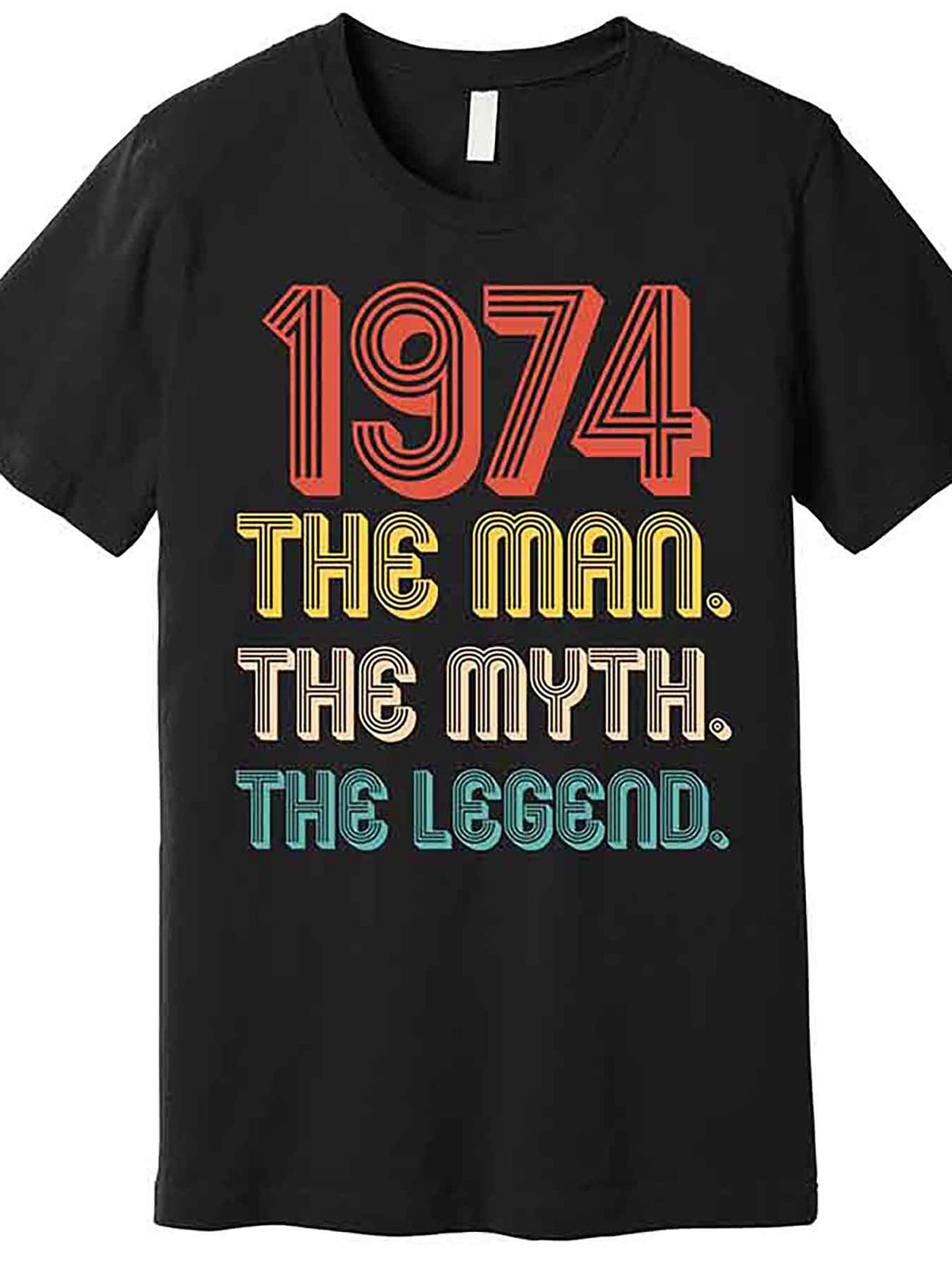 The Man The Myth The Legend 1974 50th Birthday Premium T-Shirt 230441 funny Men'S Short Sleeve Graphic T-shirt Collection black AA