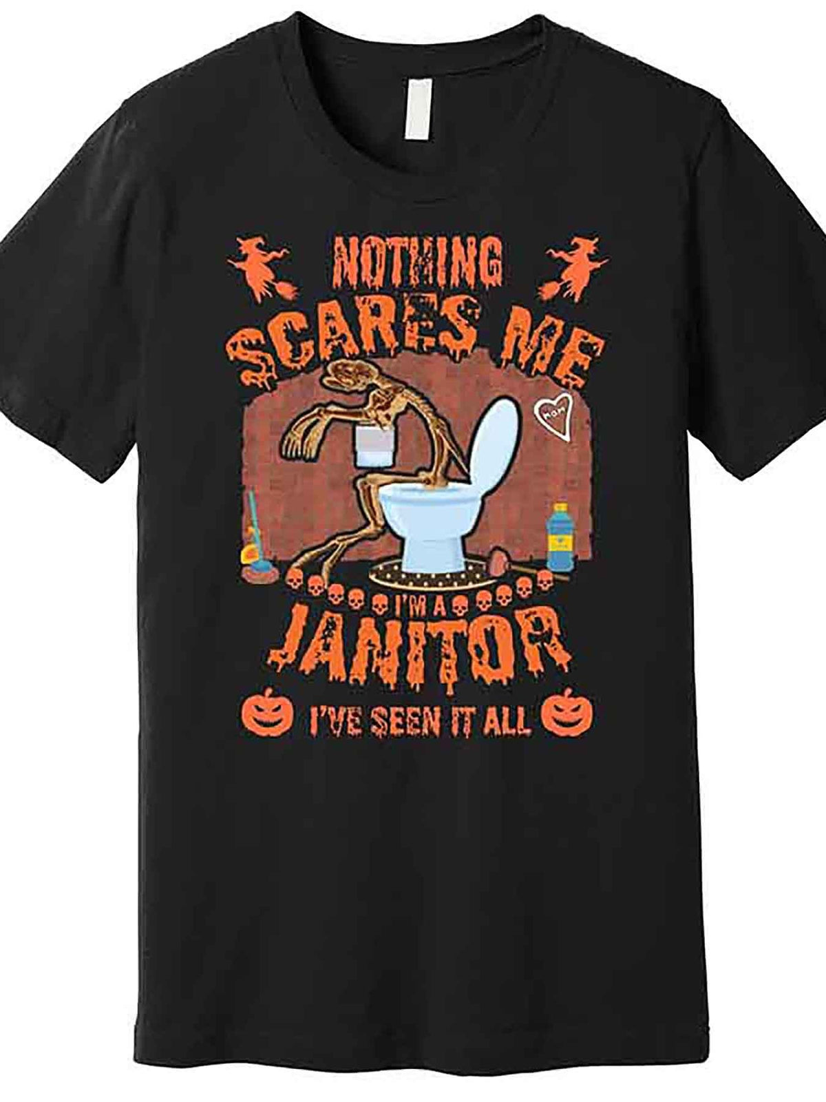 HALLOWEEN JANITORSJANITOR FUNNY HALLOWEEN SAYINGS Premium T-Shi funny Men'S Short Sleeve Graphic T-shirt Collection black AArt 230196