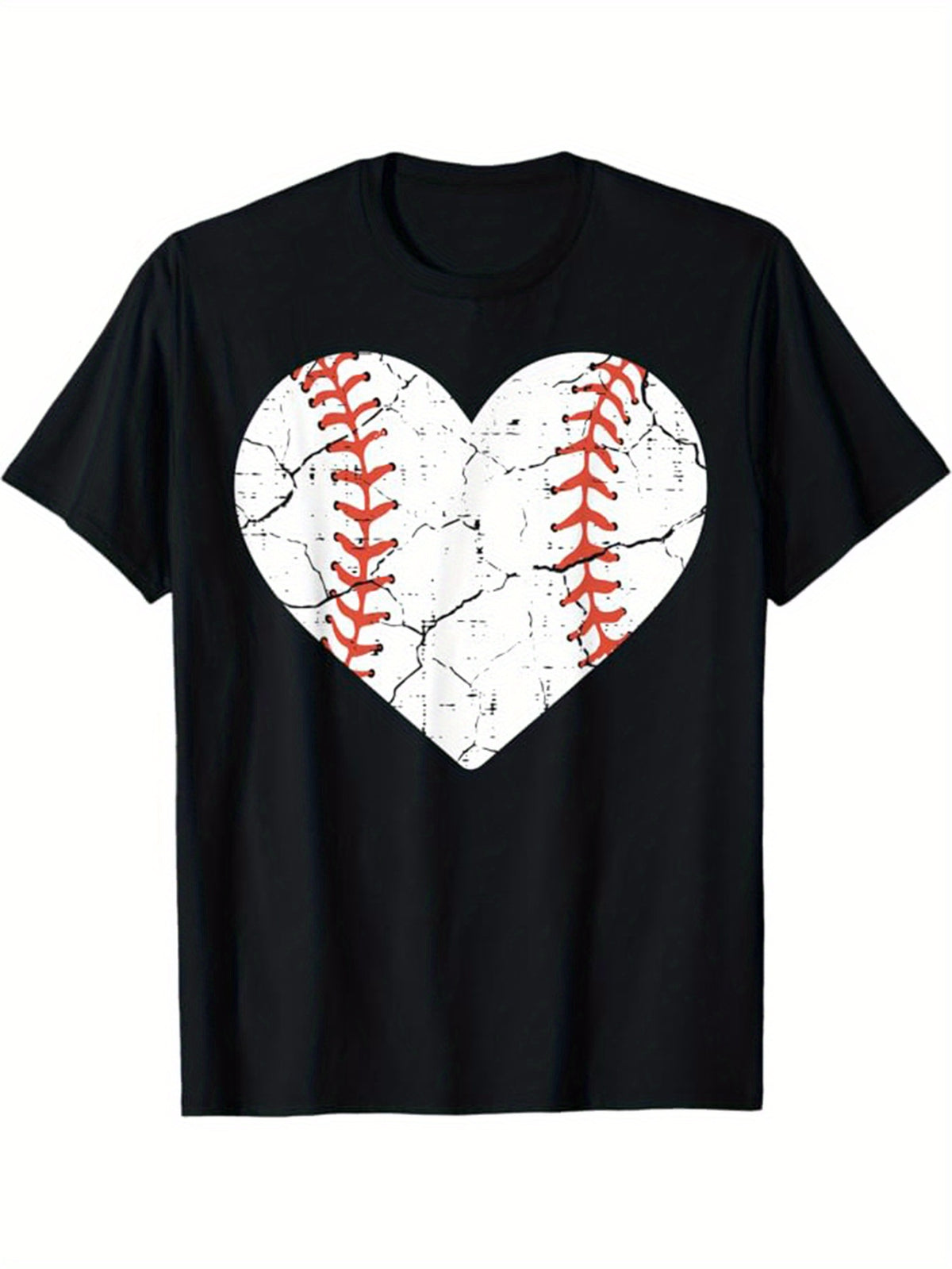 Baseball Printed, Men's Cotton Graphic T-shirt, Casual Short Sleeve Crew Neck Gamer T-shirt, Men's Tee For Outdoor