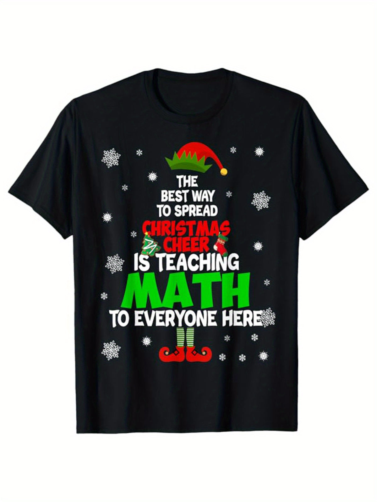 Math Print Men's Cotton Funny T-shirt, Graphic Tee Men's Outdoor Clothes, Men's Halloween Clothing, Casual Short Sleeve Crew Neck T-shirt, Tops For Men, Gift For Teacher