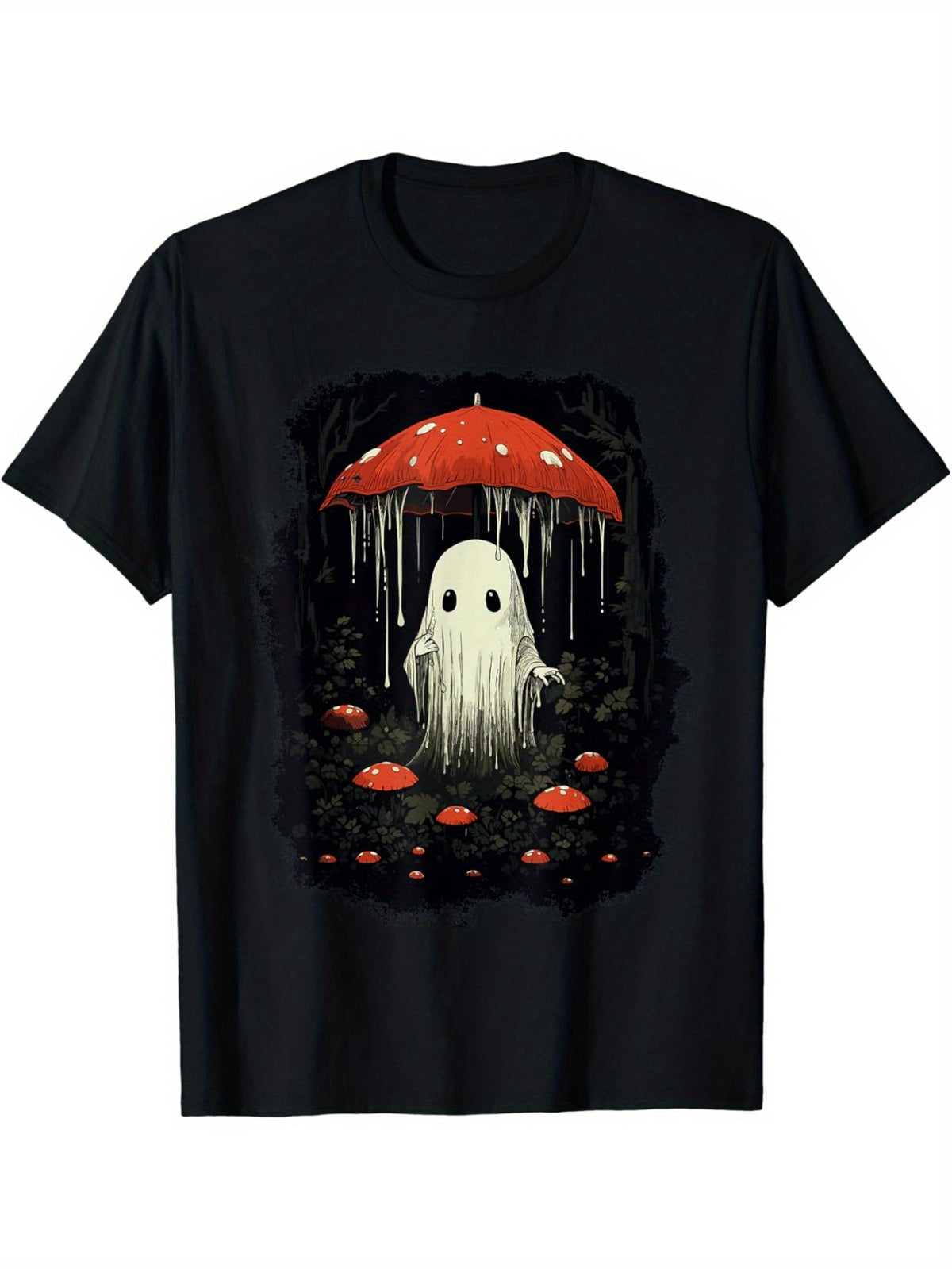 Halloween Cottagecore Ghost Mushroom Spooky T-Shirt
