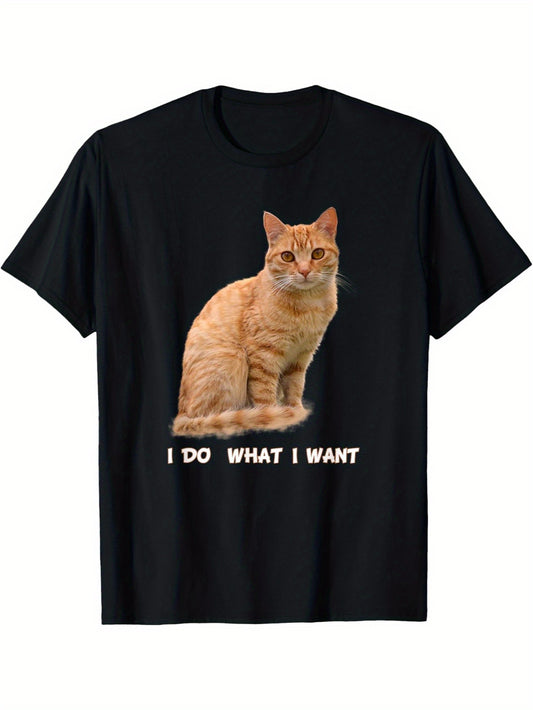 I Do What I Want Funny Orange Tabby Cat Lovers Gifts T-Shirt