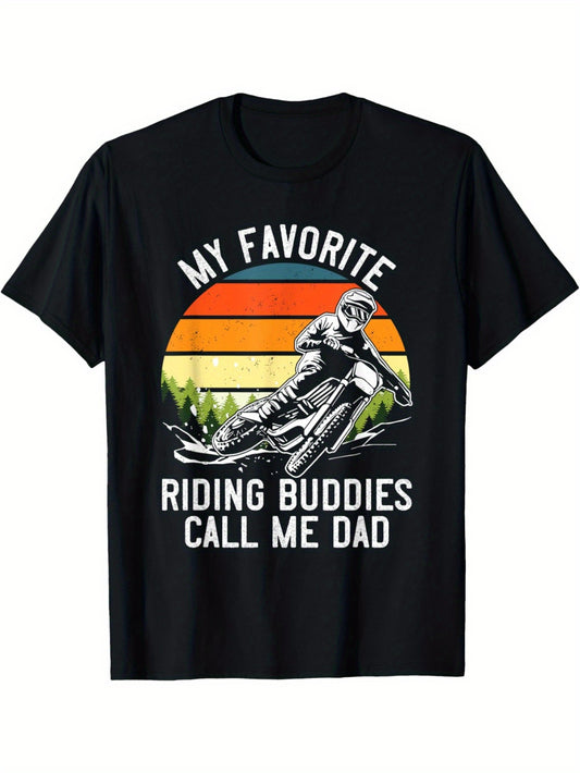 Motorcycle Dad Dirt Bike Shirt Motocross Riding Buddies T-Shirt