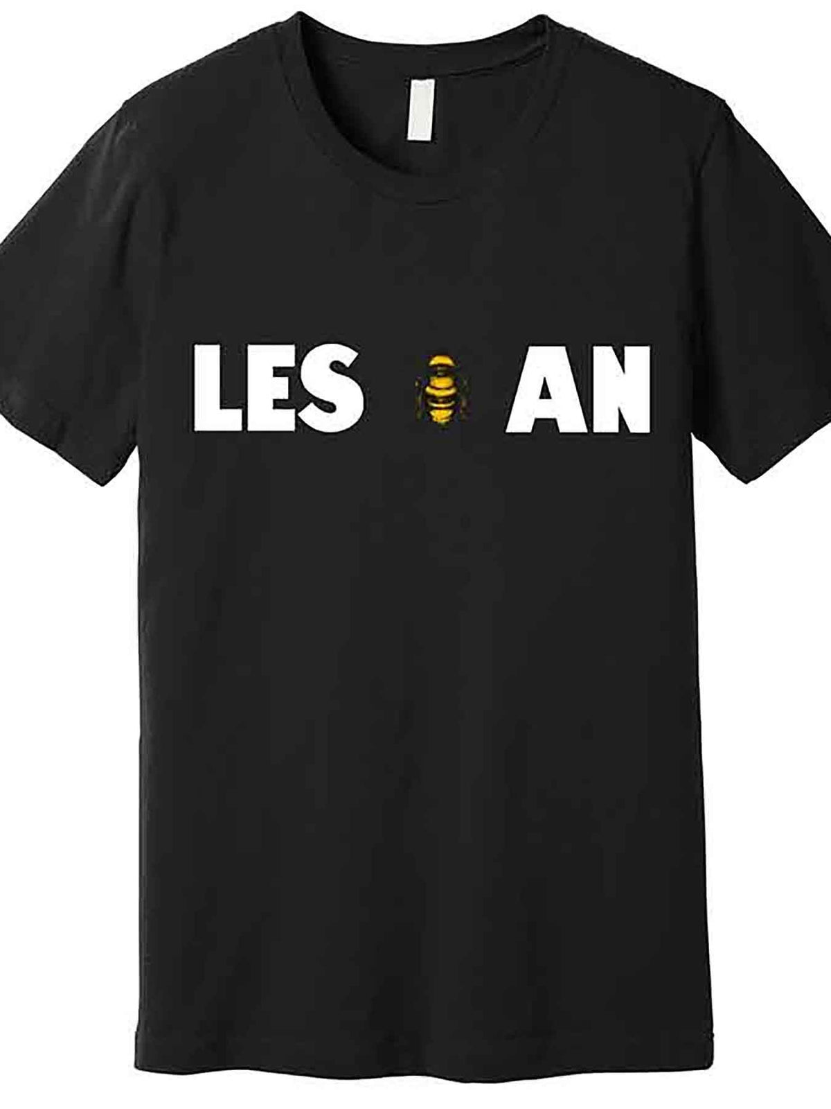 LES-Bee-an Cute Funny Lesbian Premium T-Shirt 230174 funny Men'S Short Sleeve Graphic T-shirt Collection black AA