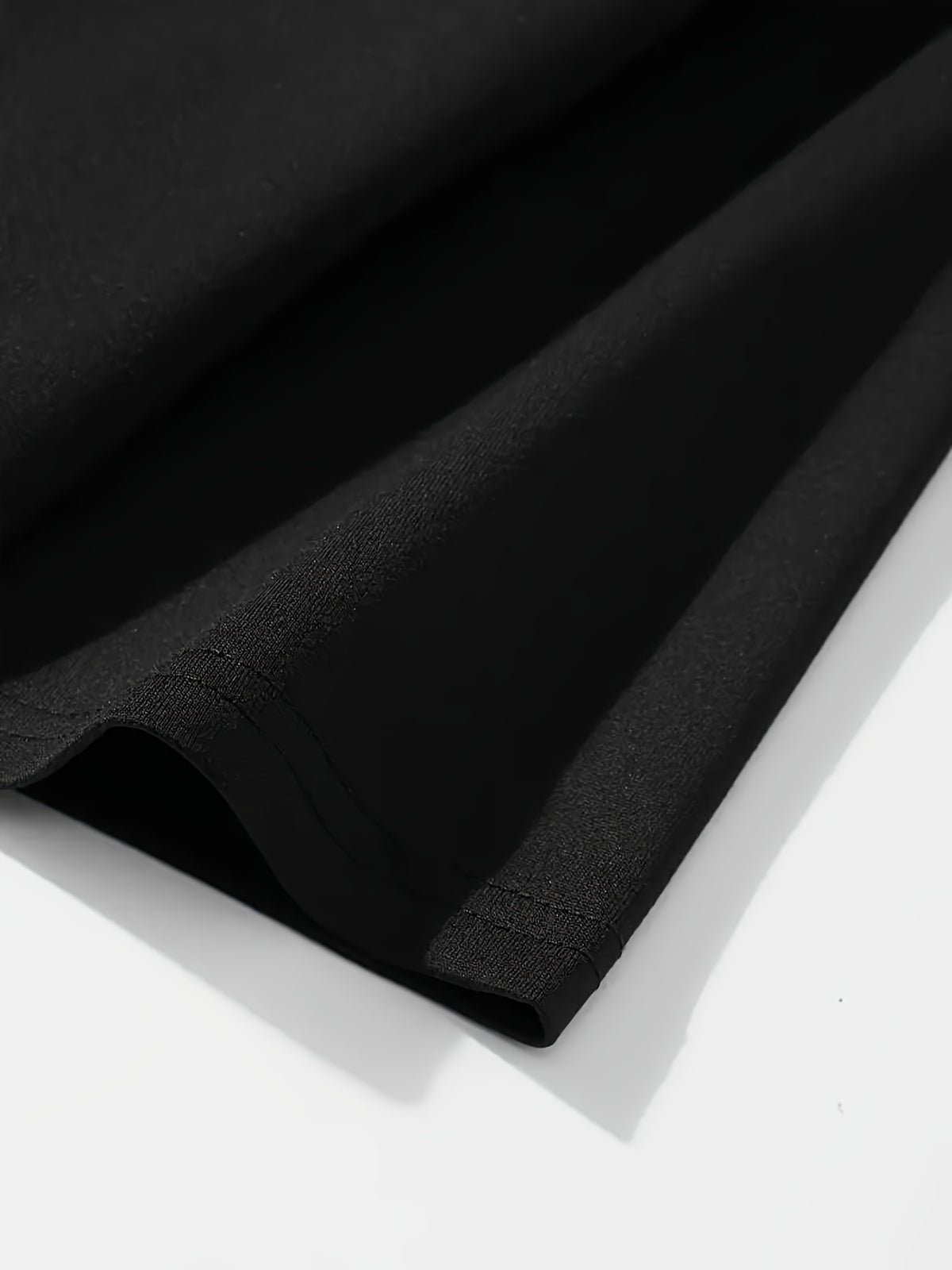 [Gothic Tee] Plus Size Men's Cotton Graphic T-Shirt | Gothic Skull & Wings Design, Casual Short Sleeve, Black, Machine Washable