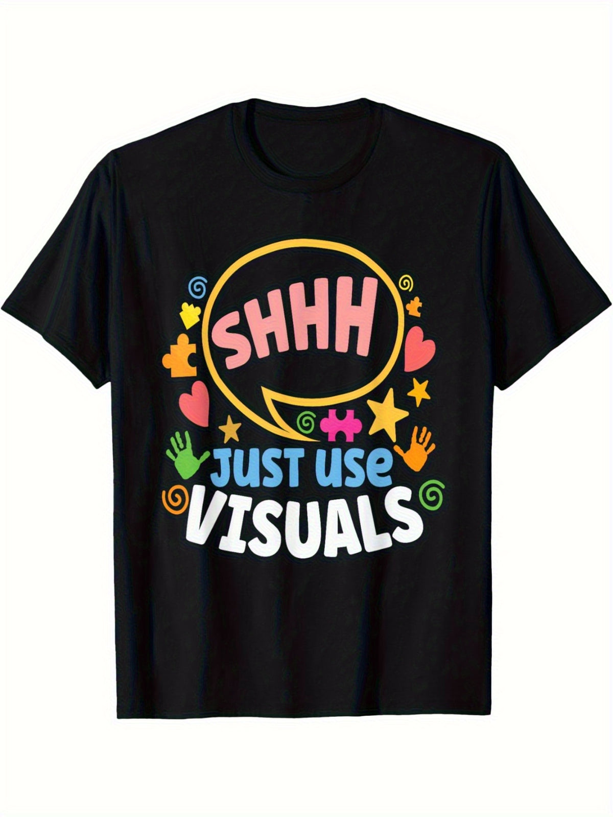 Shhh Just Use Visuals Special-needs Education Inclusion T-Shirt