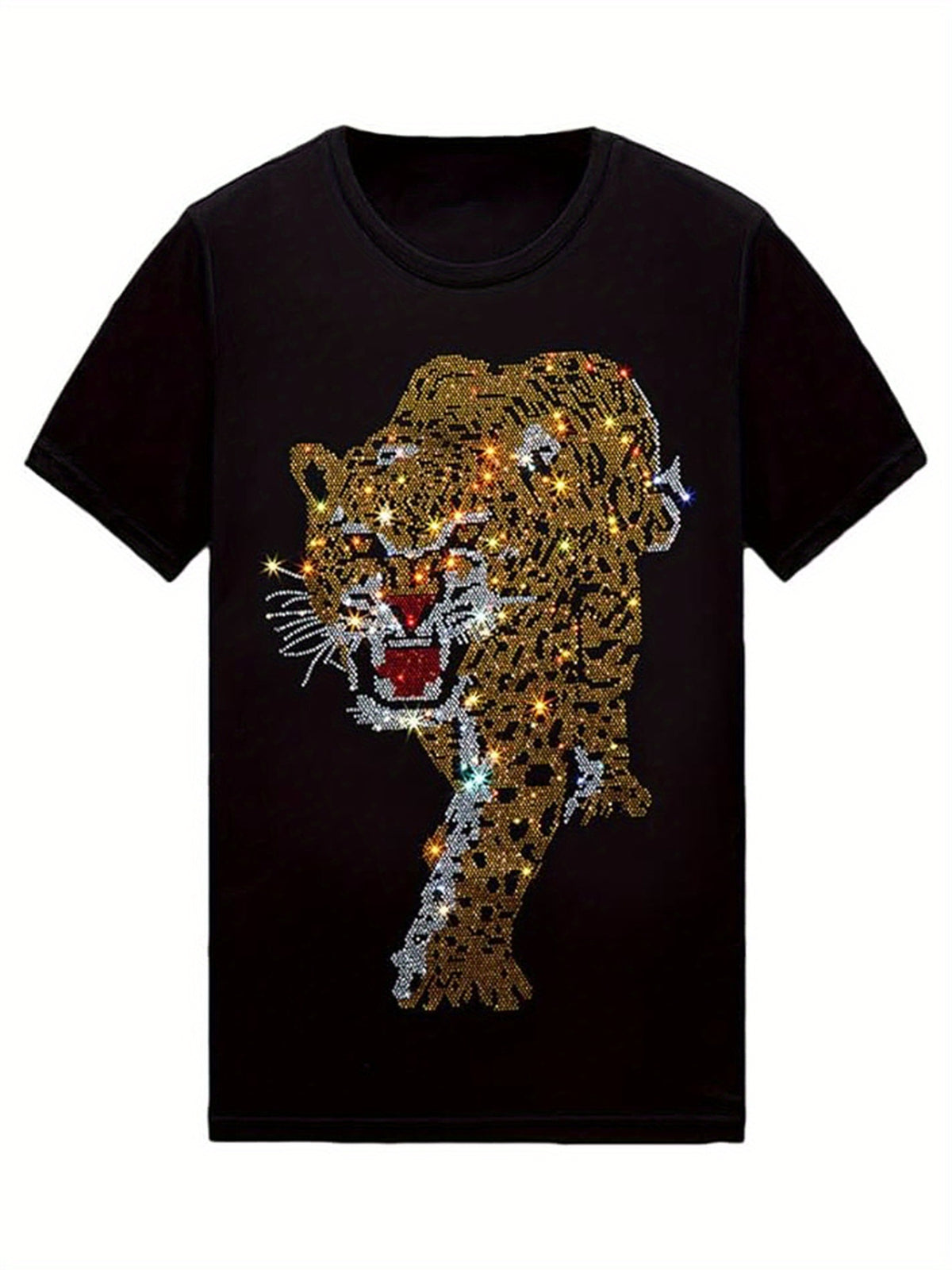 Cotton, Men's Creative Top, Casual Short Sleeve Crew Neck T-shirt, Men's Clothing For Summer Outdoor