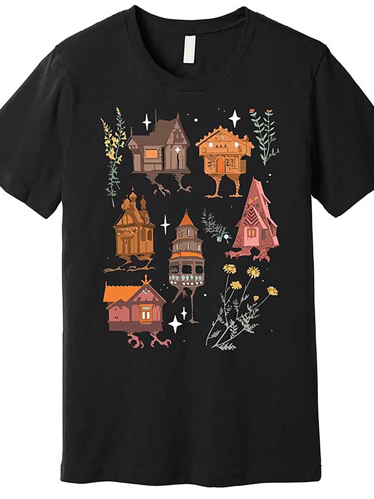 Baba Yaga Houses Premium T-Shirt 572833 funny Men'S Short Sleeve T-shirt black TT2