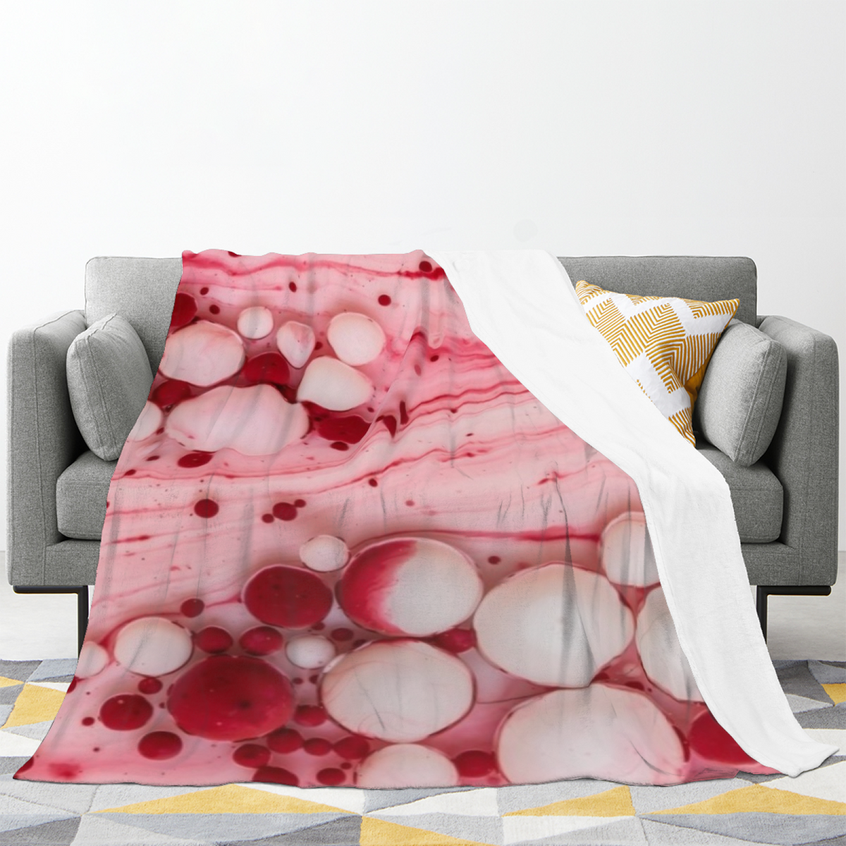 Amber Echo Pastel Multicolor Artistic Decorative Flannel Blanket