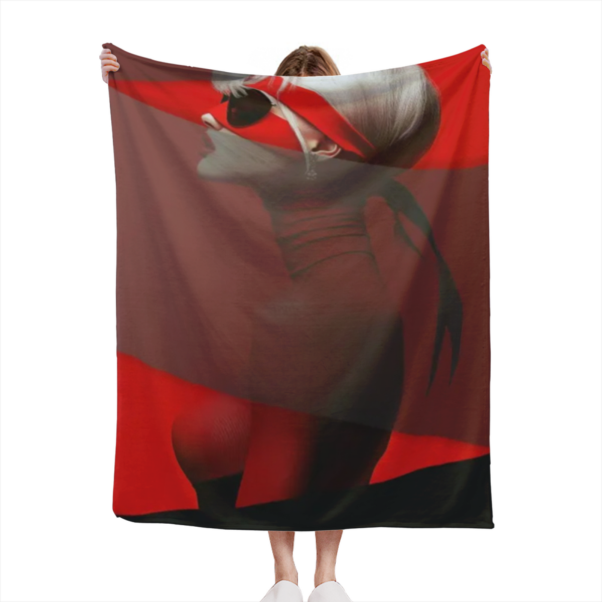 Eclectic Design Festival Flora Warm Coral Flannel Sofa Throw