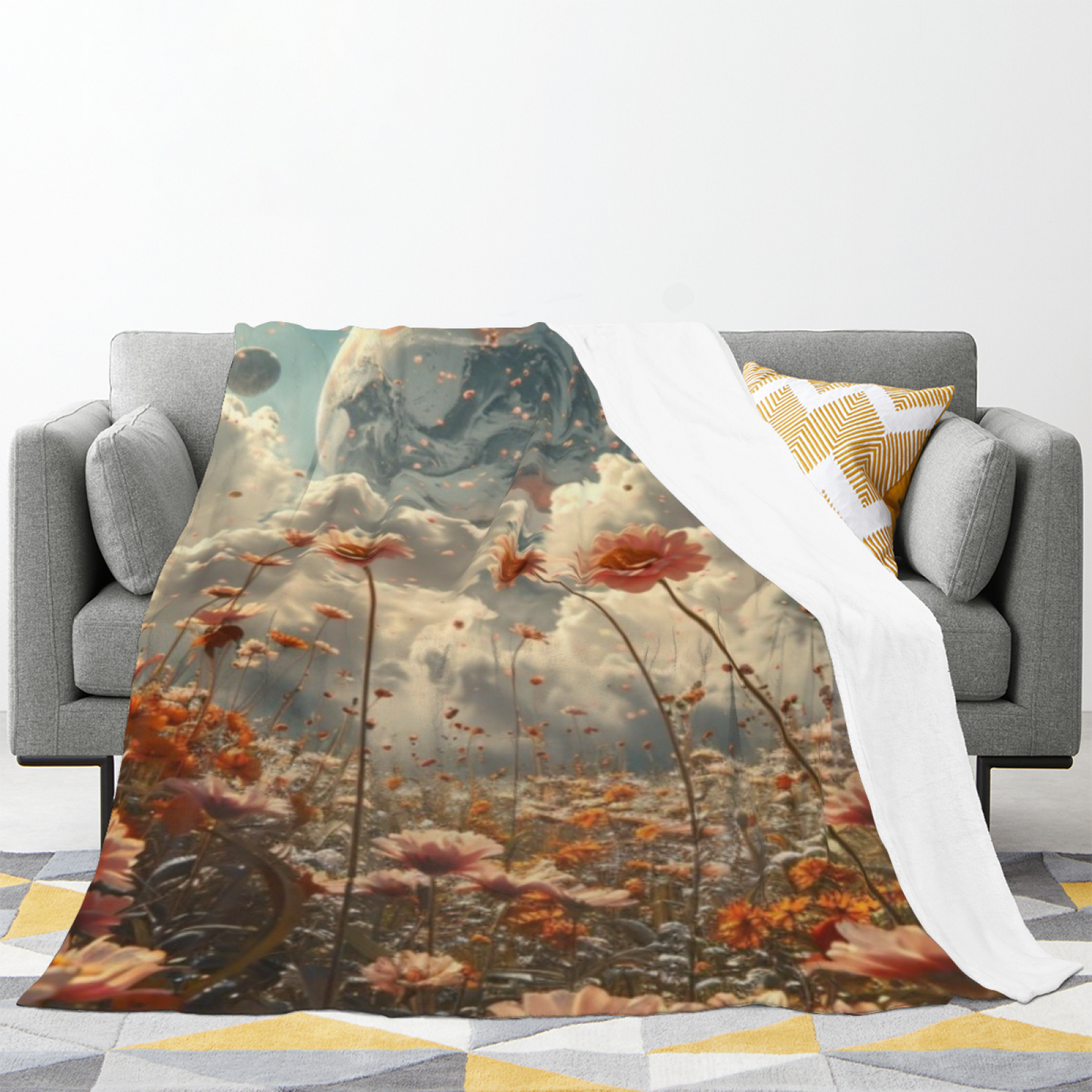Contemporary Pattern Throw Blanket ¨C Colorful Decorative Printed Cozy Blanket