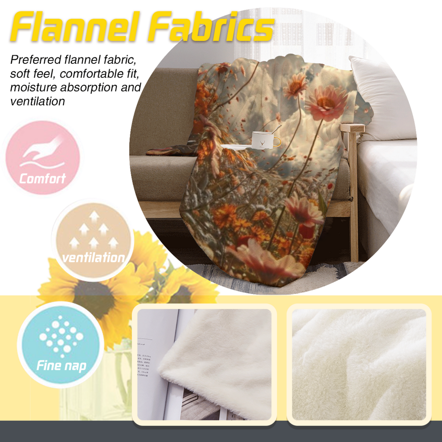 Contemporary Pattern Throw Blanket ¨C Colorful Decorative Printed Cozy Blanket