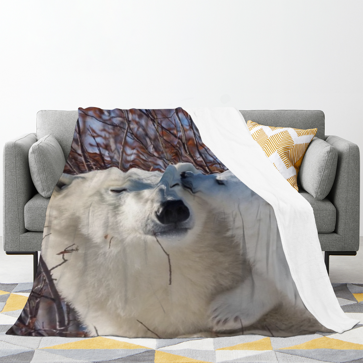 Eclectic Design Opaline Breeze Warm Coral Flannel Sofa Throw