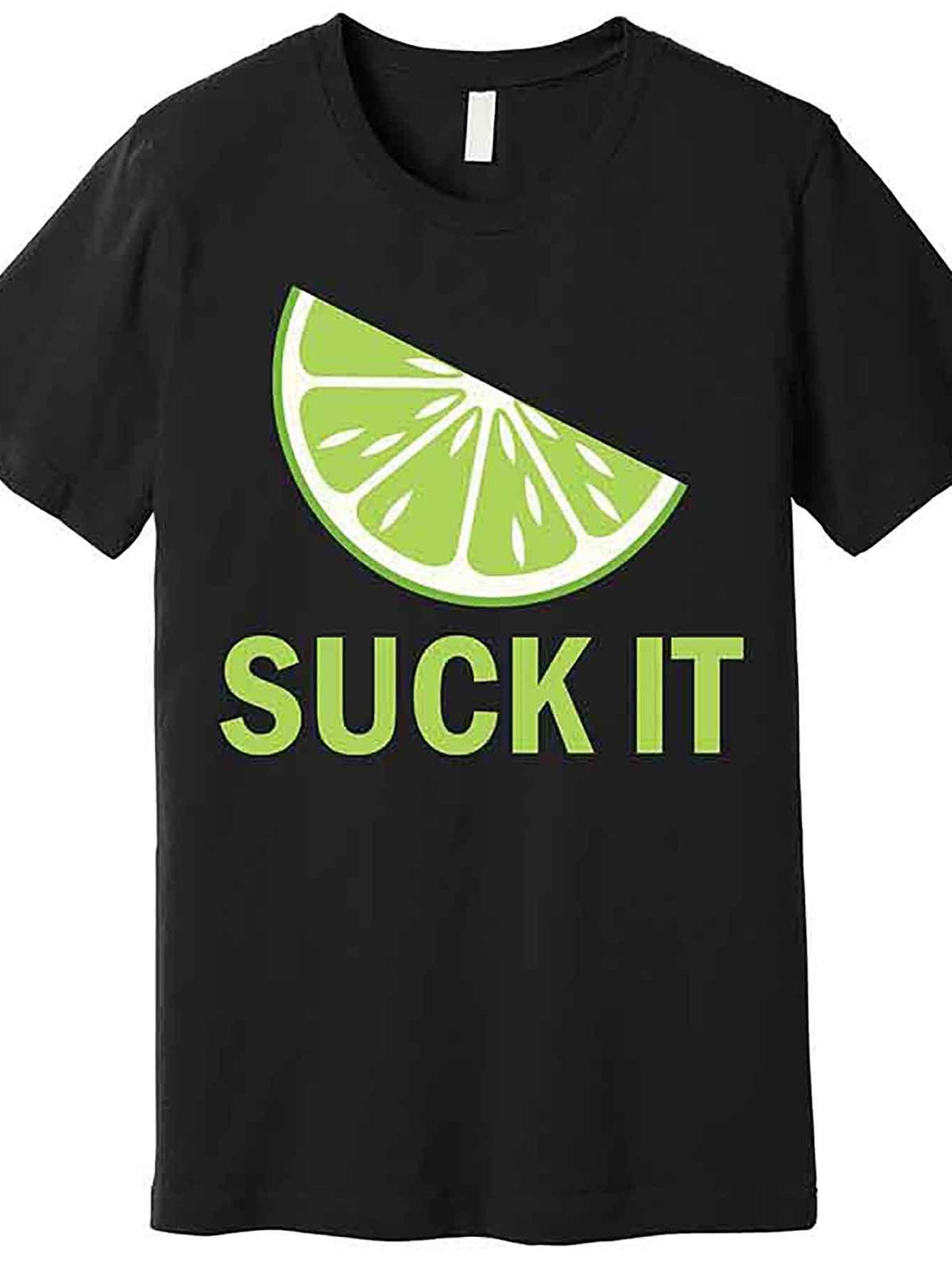 Suck It Funny Tequila Shot Premium T-Shirt 227144 funny Men'S Short Sleeve Graphic T-shirt Collection black AA