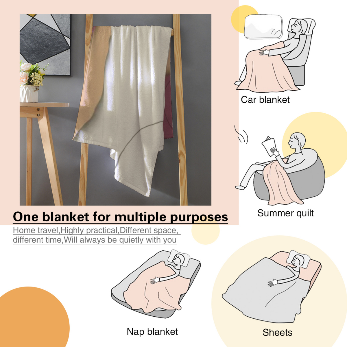 Alpine & Orchard Playful Graphic All-Season Flannel Blanket