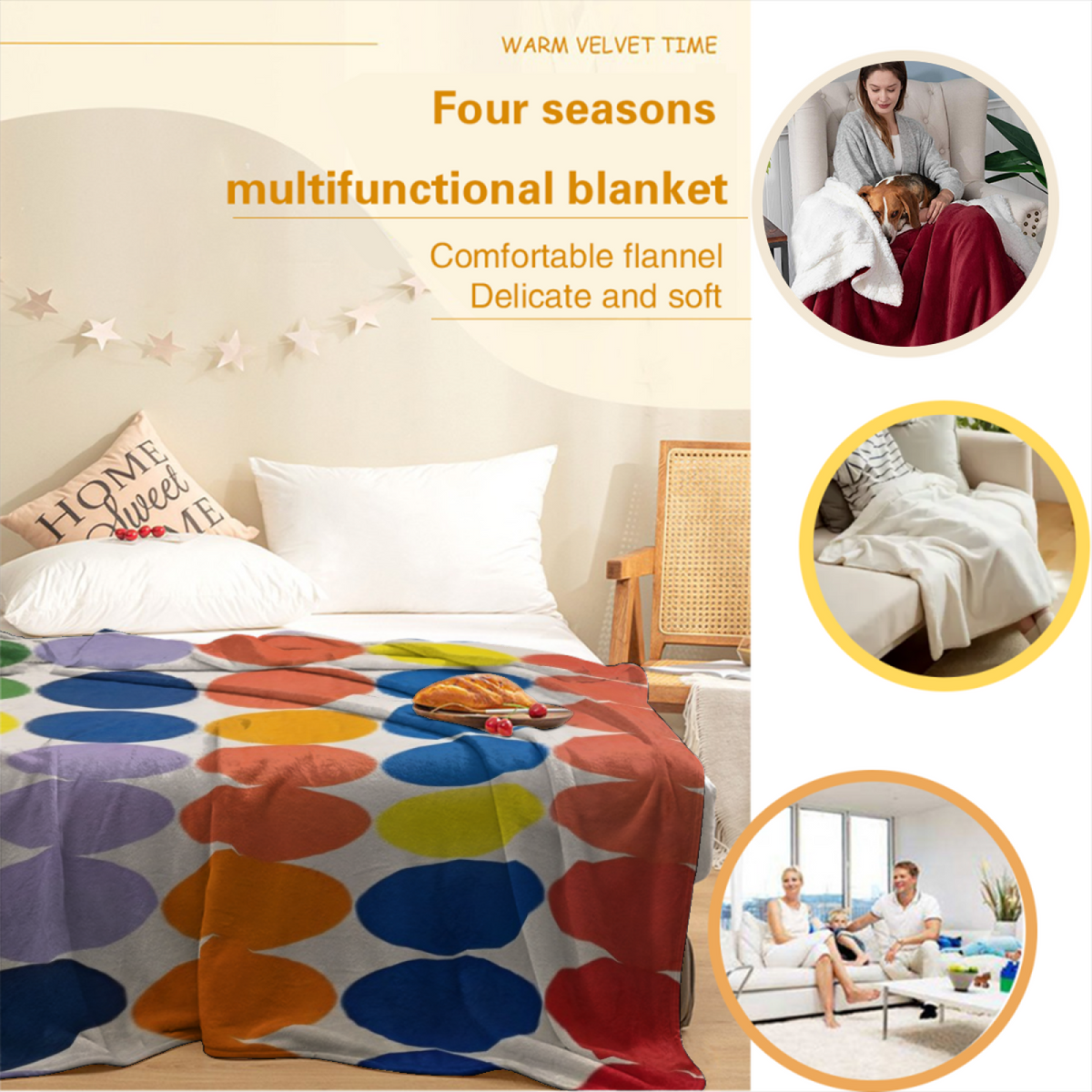 Rustic Breeze Soft Flannel Blanket in Dusty Lilac