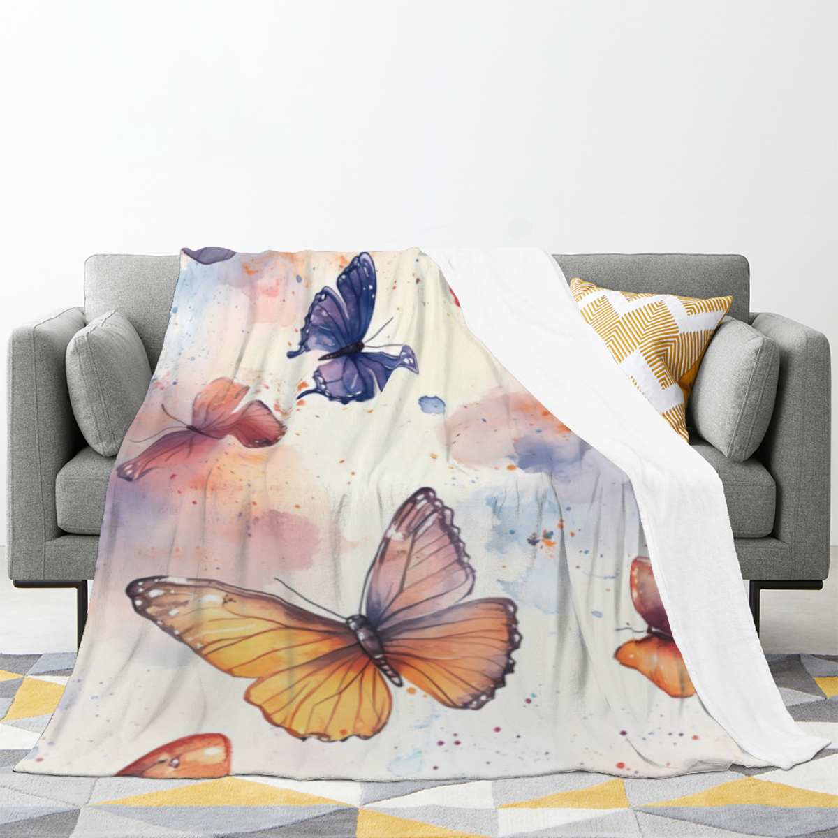 Zephyr Odyssey Ivory Art Decorative Flannel Blanket