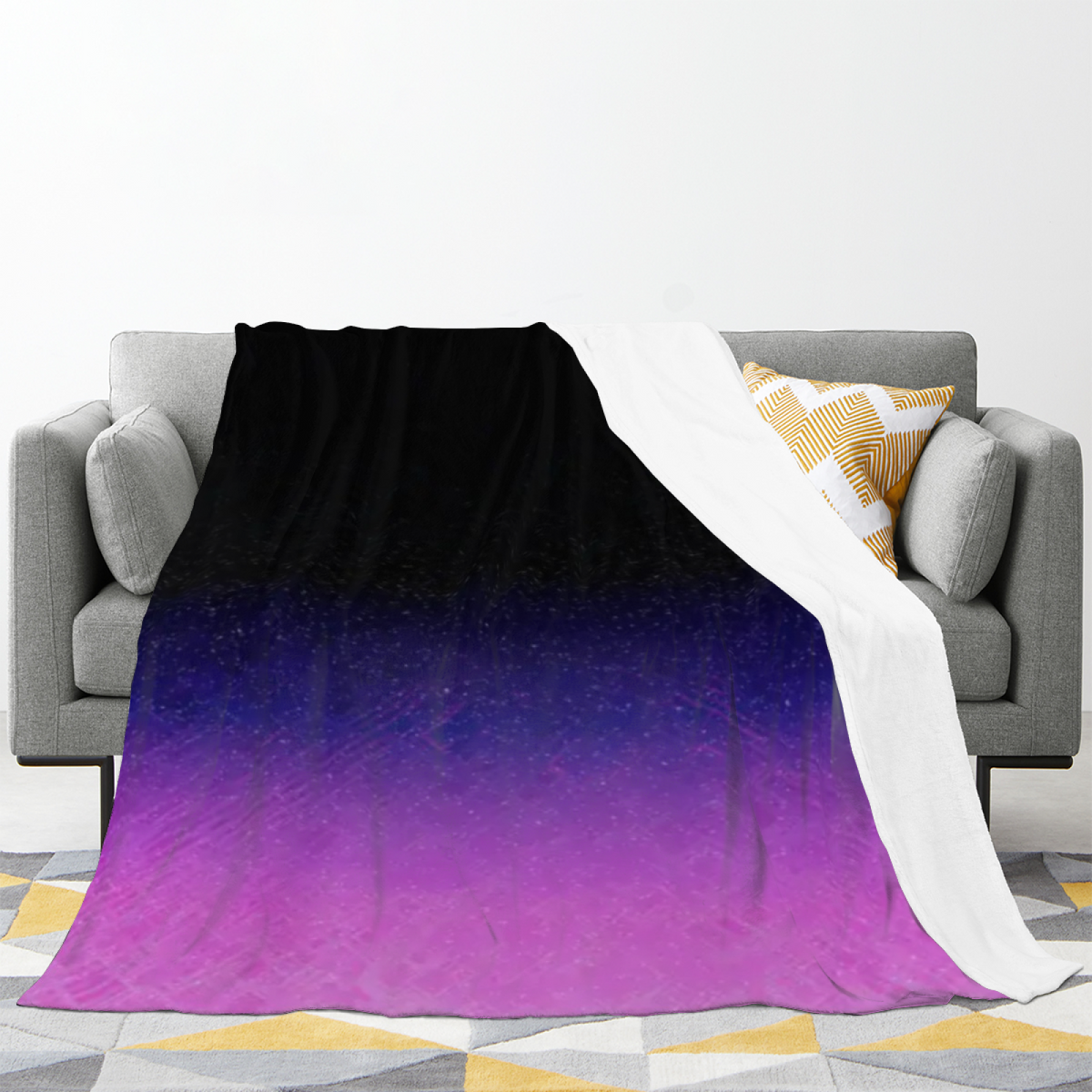Pastel Multicolor Whimsical Decor Plush Flannel Throw ¨C Dewdrop Orchard Edition