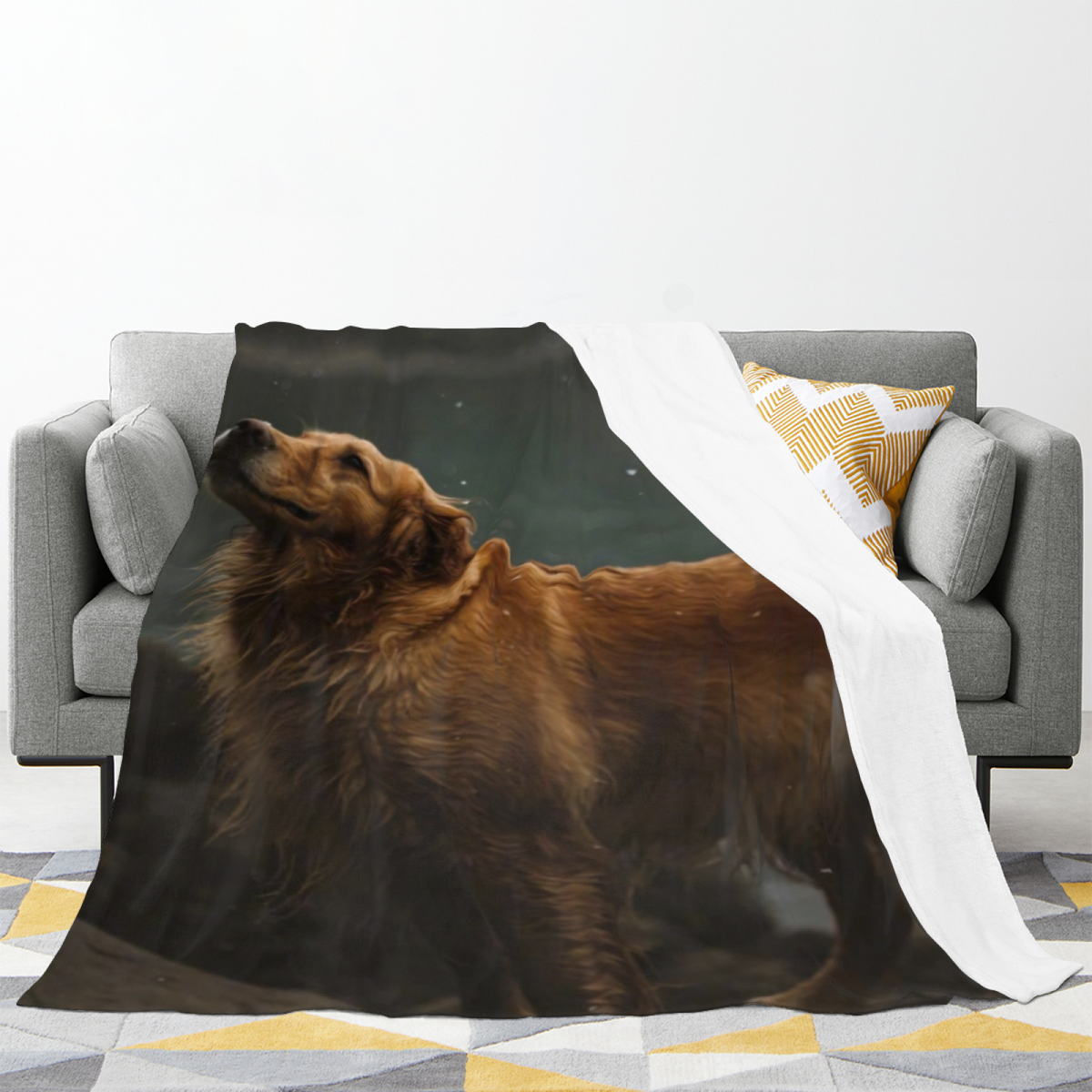 Sunwashed Sprout Inspired Flannel Sofa Throw ¨C Earthy Neutral Palette