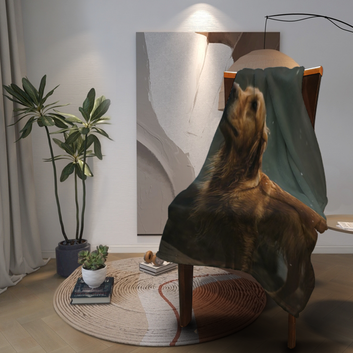 Sunwashed Sprout Inspired Flannel Sofa Throw ¨C Earthy Neutral Palette
