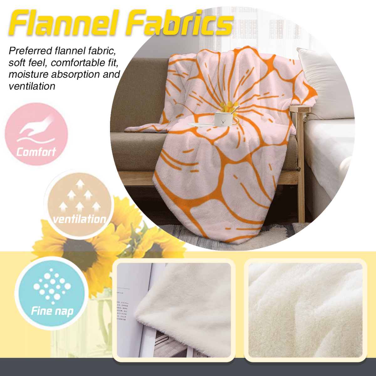 Pastel Multicolor Cedar Muse Lightweight Flannel Throw