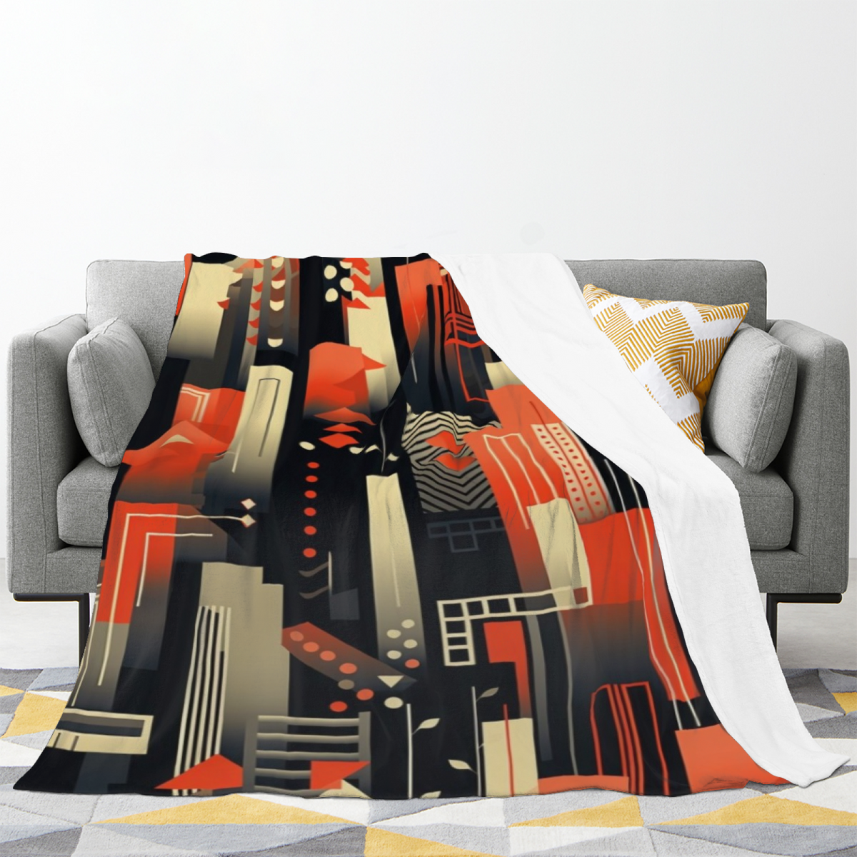 Luminous Wonder Muted Sage Art Flannel Throw Blanket