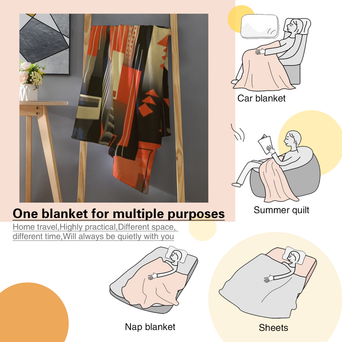 Luminous Wonder Muted Sage Art Flannel Throw Blanket