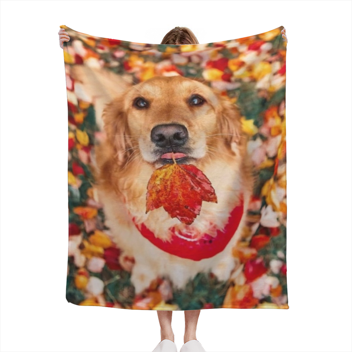 Earthy Multicolor Blush Sketch All-Season Flannel Blanket
