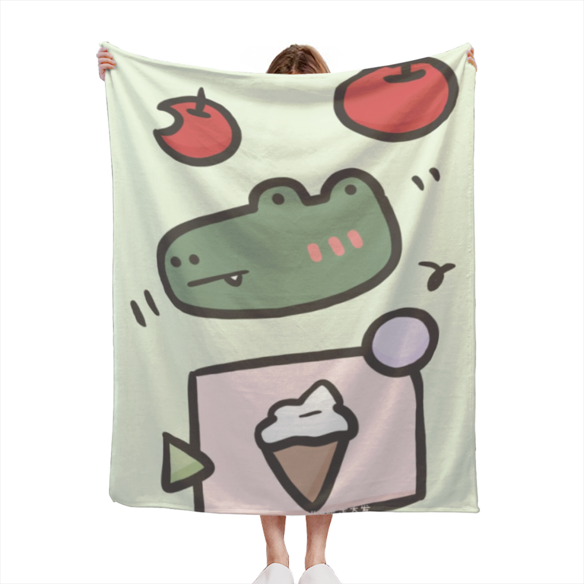 Eclectic Soft Neutral Zephyr Charm Lightweight Flannel Throw