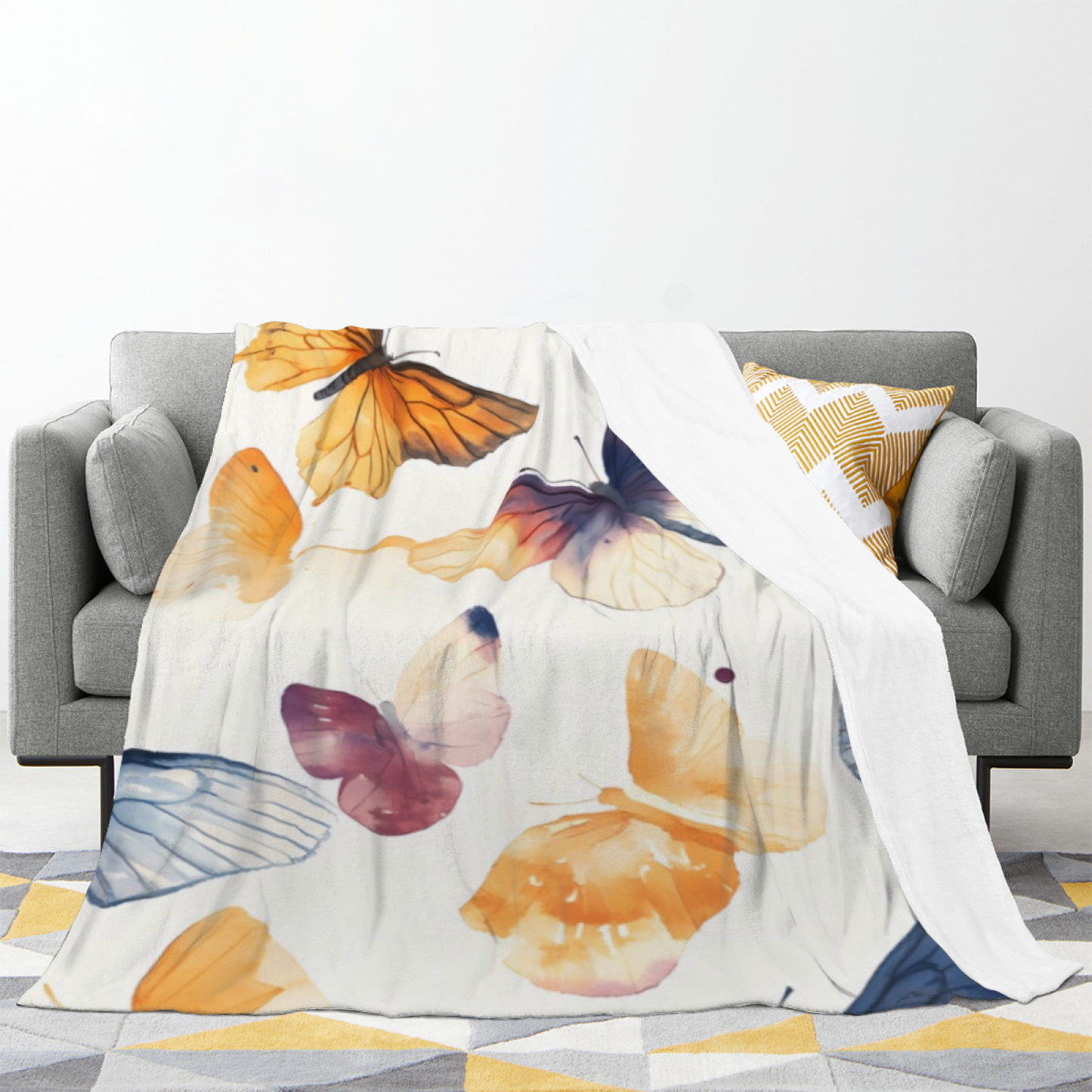 Abstract Contemporary Art Throw Blanket ¨C Stylish Modern Printed Cozy Blanket