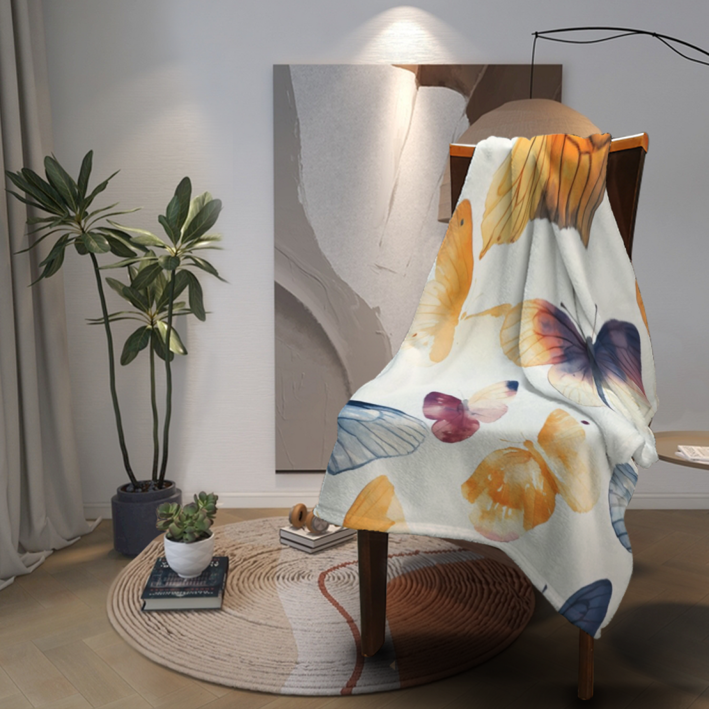 Abstract Contemporary Art Throw Blanket ¨C Stylish Modern Printed Cozy Blanket