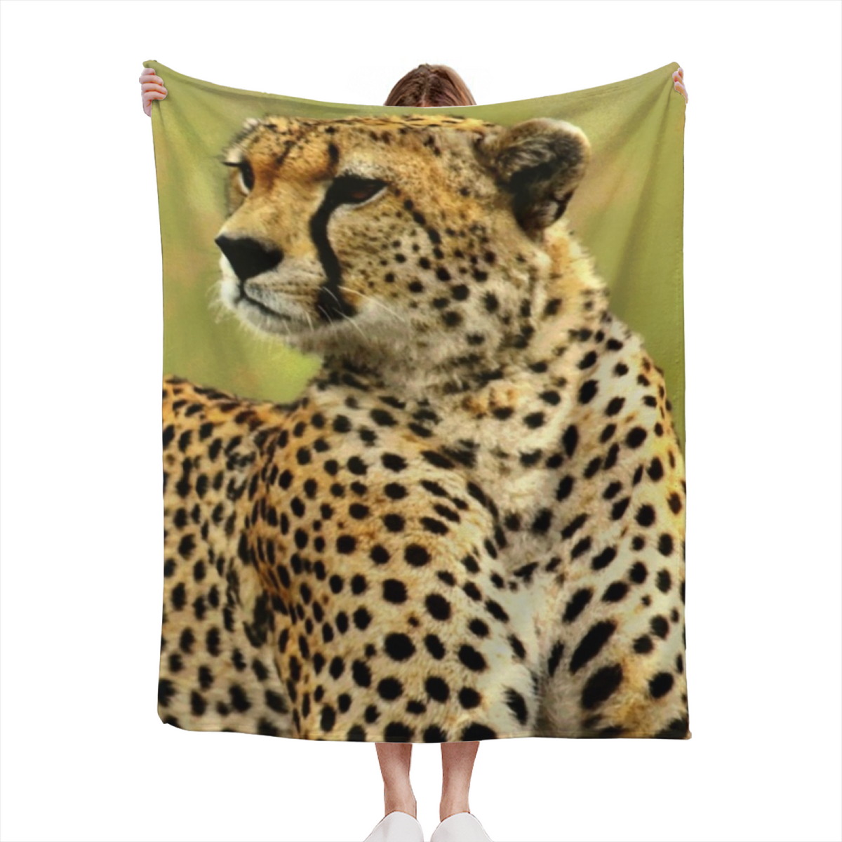 Decorative Flannel Blanket with Frosted Cove Cozy Cottage Artwork