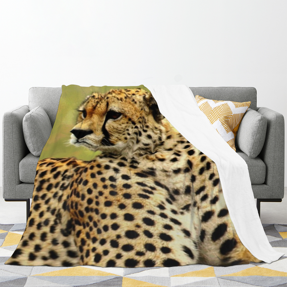 Decorative Flannel Blanket with Frosted Cove Cozy Cottage Artwork