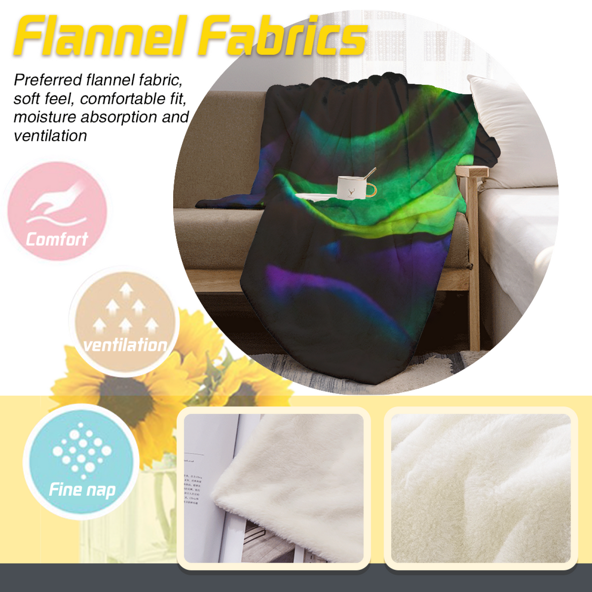 Orchard Wander Home Accent Soft Flannel Blanket ¨C Warm Coral